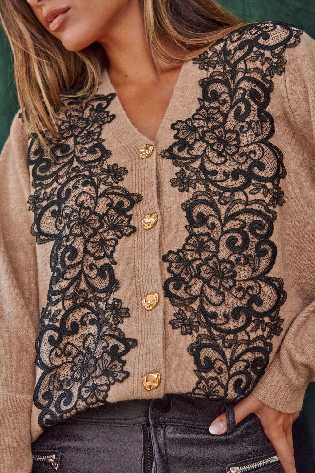 Cardigan NOBLE nougat