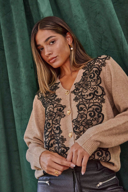 Cardigan NOBLE nougat
